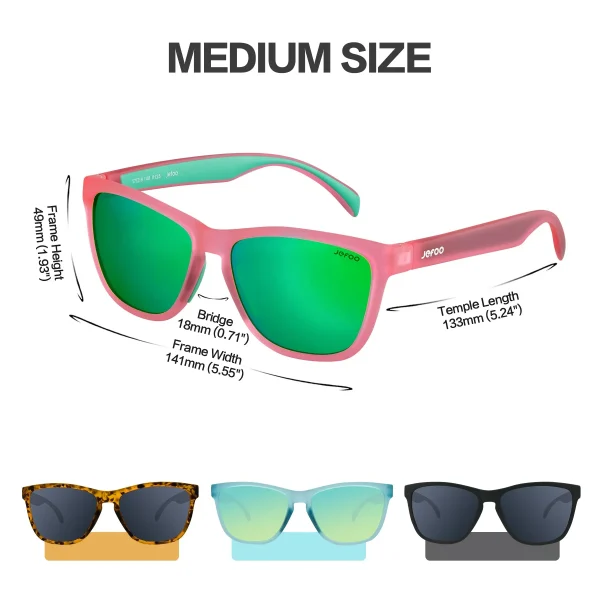 Cute Running Square Sunglasses · Raspberry Crush JF219 - Image 4