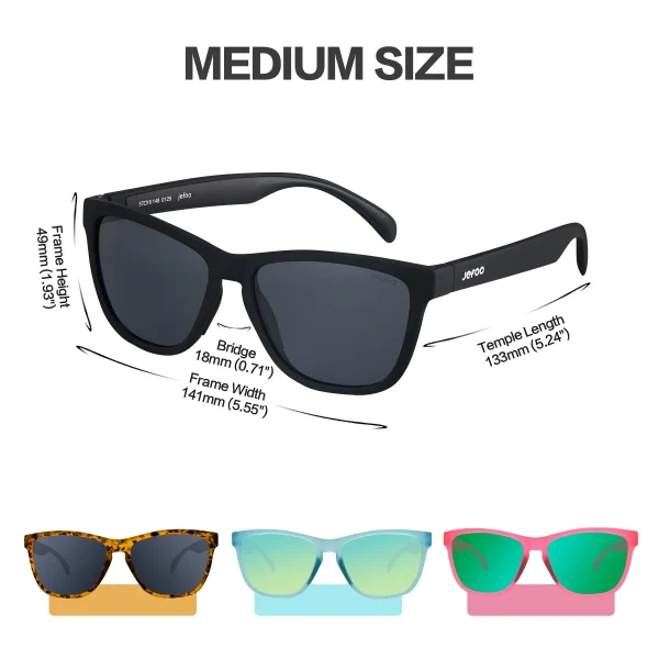 Square Running Sunglasses For Men And Women· Black Coca JF219 - Image 4