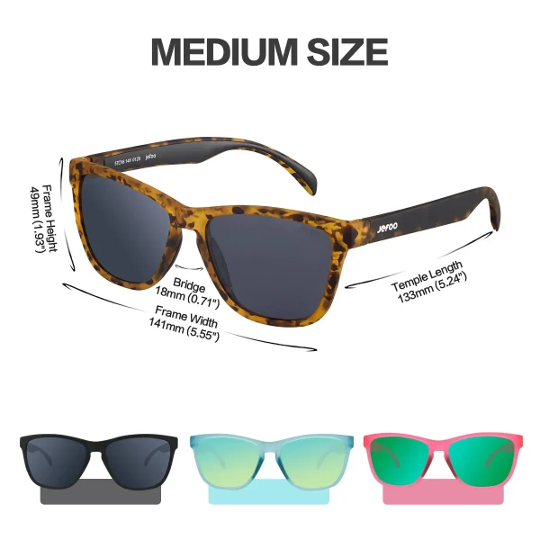 Retro Square Running Sunglasses · Nutty Expresso JF219 - Image 4