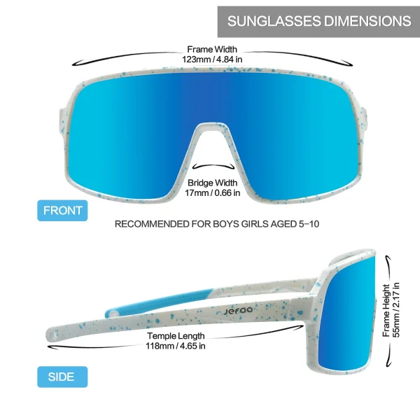 Kids Baseball Sports Sunglasses · Blue JF279 - Image 5
