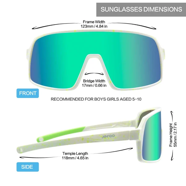 Wrap Around Kids Sports Sunglasses · Teal JF279 - Image 4