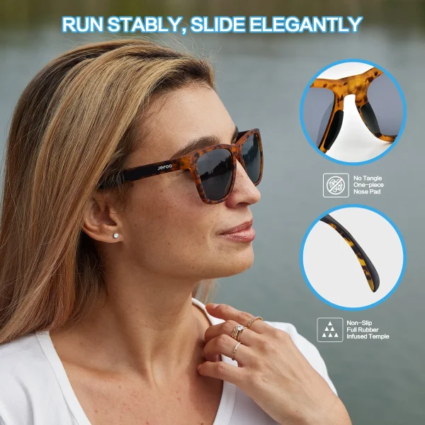 Retro Square Running Sunglasses · Nutty Expresso JF219 - Image 3