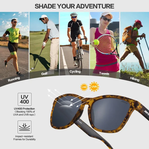 Retro Square Running Sunglasses · Nutty Expresso JF219 - Image 7
