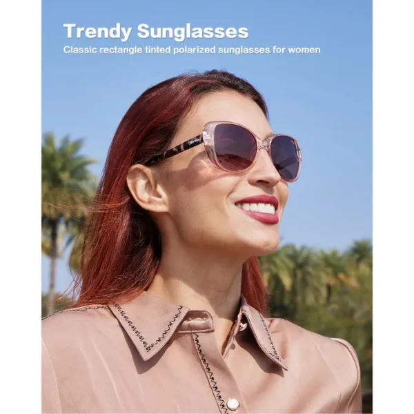 Stylish Square Sunglasses · Dusty Rose JF179 - Image 6