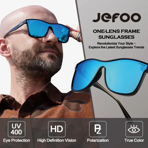Cool One-Lens Sunglasses · Glacier Blue JF189 - Image 5
