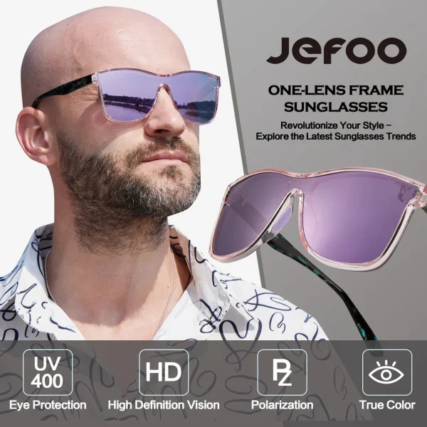 Fashion One-Lens Sunglasses · Provence Lavender JF189 - Image 5