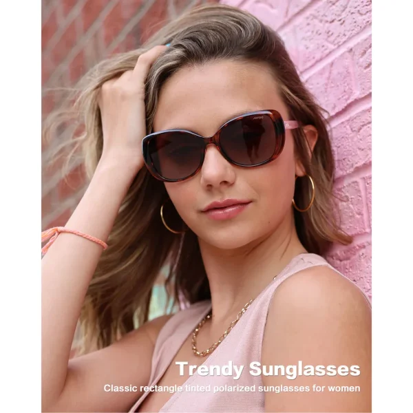 Women Square Sunglasses · Sunset Pink JF179 - Image 2