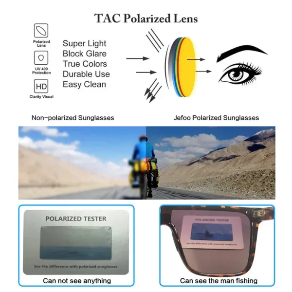 Fashion Flat Top Sunglasses · Rough Winds JF159 - Image 6