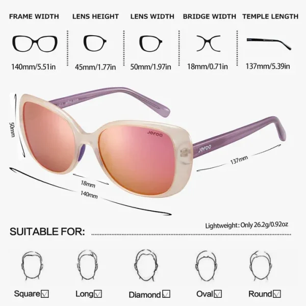 Cute Square Sunglasses · Summer Grape JF179 - Image 3