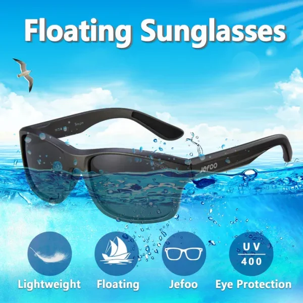 Modern Floating Sunglasses · Black JF129 - Image 3
