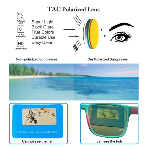 Stylish Fishing Sunglasses · Magenta Turquoise JF139 - Image 5