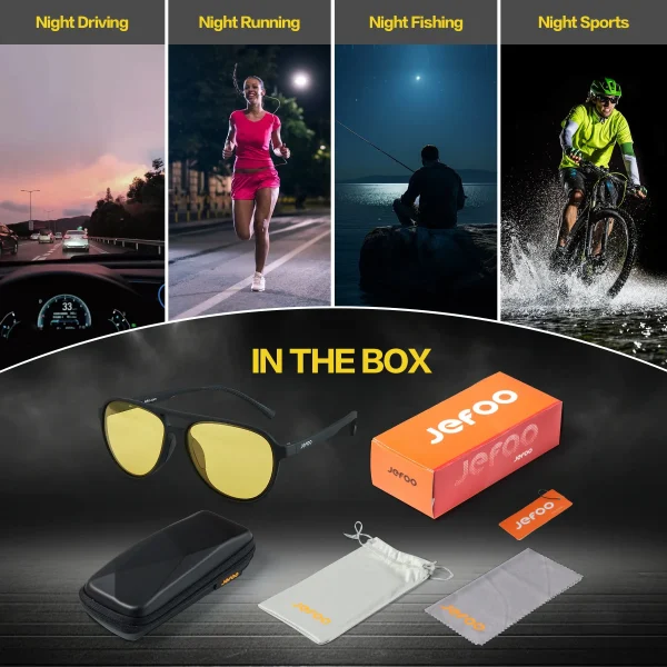 Aviator Night Vision Glasses For Driving · Night Focus JF119 - Image 6