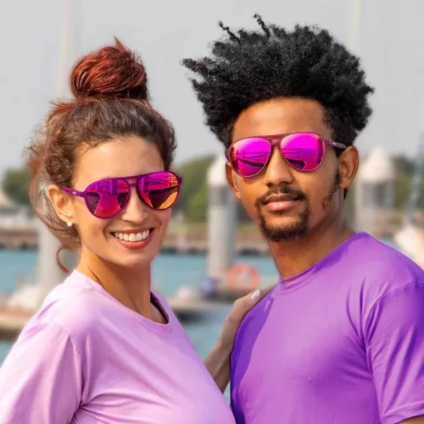 Aviator Sunglasses for Women · Purple JF119 - Image 2