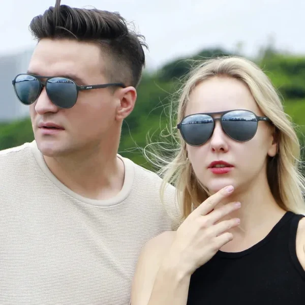 Aviator Sunglasses For Men · Tech Silver JF119 - Image 2