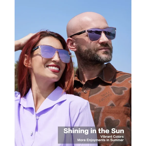 Fashion One-Lens Sunglasses · Provence Lavender JF189 - Image 6