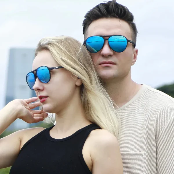 Fishing Aviator Sunglasses · Ice Blue JF119 - Image 2