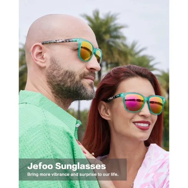 Polarized Cat Eye Sunglasses · Caribbean Aqua JF169 - Image 2