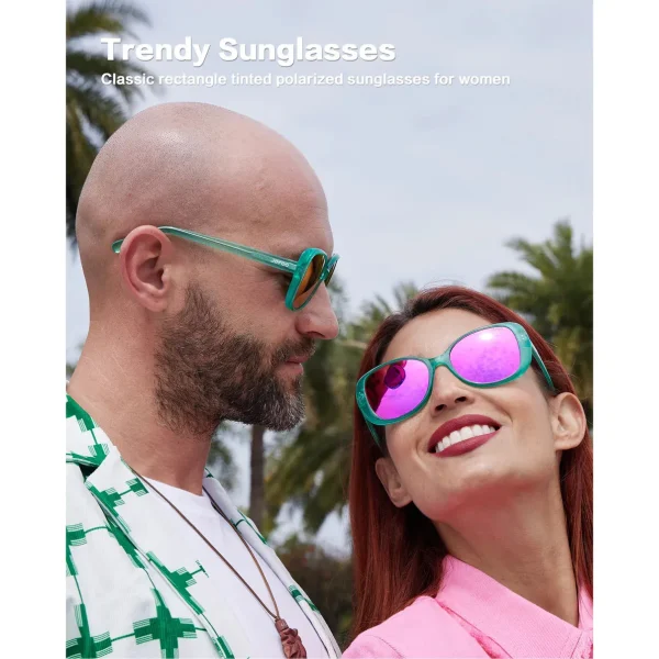 Sports Square Sunglasses · Crystal Mint JF179 - Image 2