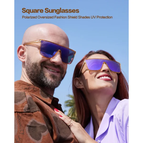 Square Flat Top Sunglasses · Glory Shines JF159 - Image 2
