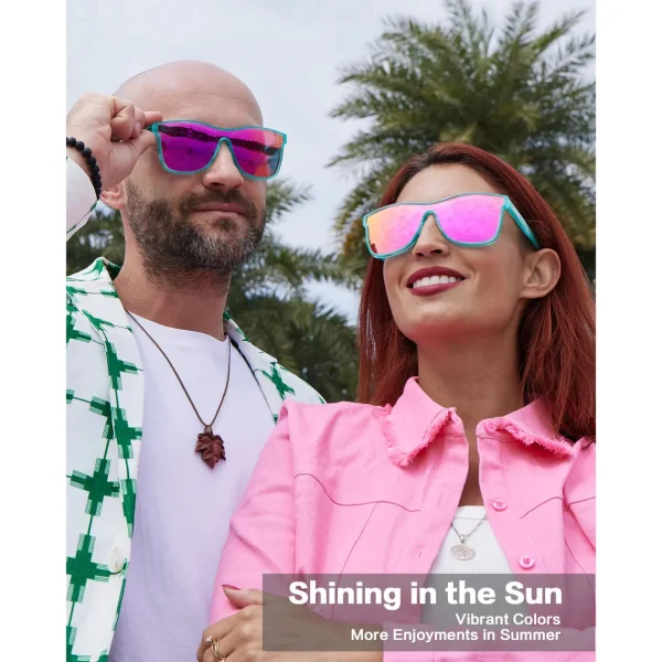 Stylish One-Lens Sunglasses · Languedoc Fuchsia JF189 - Image 2