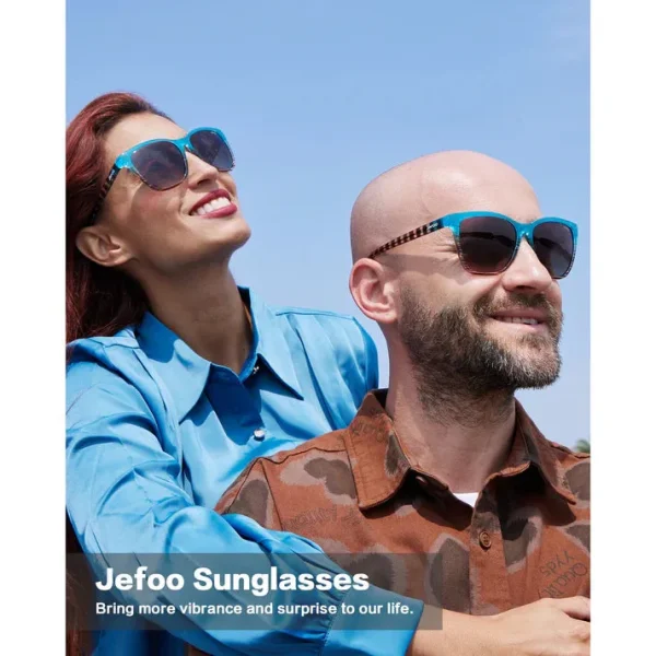 Tinted Cat Eye Sunglasses · Aquamarine Blue JF169 - Image 2