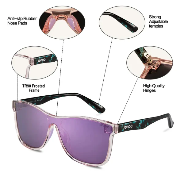 Fashion One-Lens Sunglasses · Provence Lavender JF189 - Image 3
