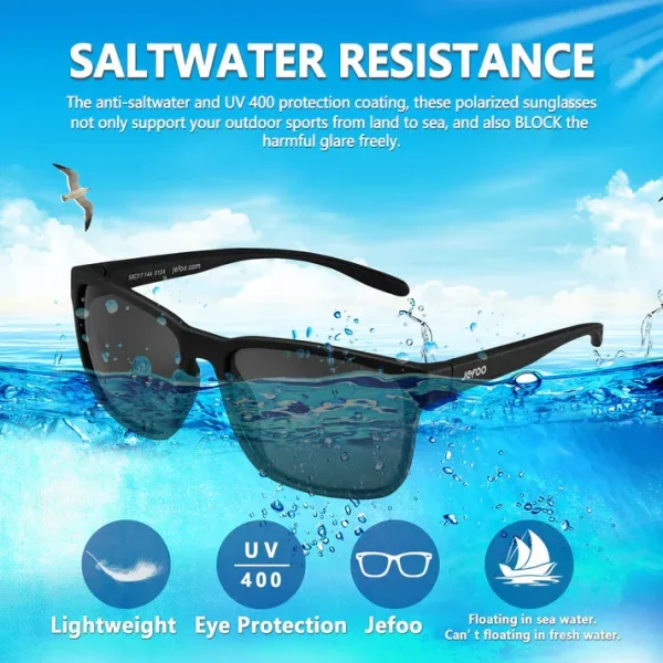 Fishing Sunglasses For Men And Women · Matte Black JF139 - Image 6