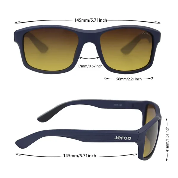 Polarized Floating Sunglasses · Navy Blue JF129 - Image 5