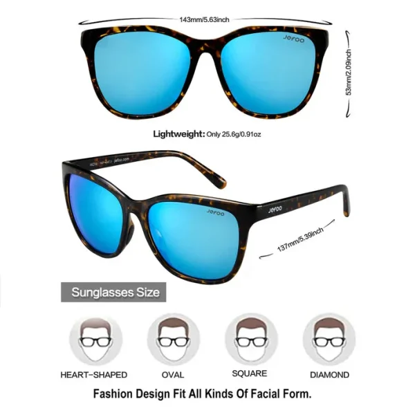 Retro Cat Eye Sunglasses · Blue Danube JF169 - Image 3