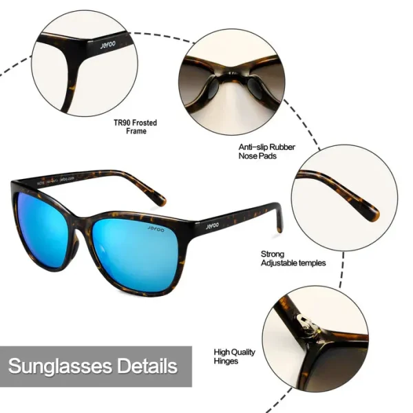 Retro Cat Eye Sunglasses · Blue Danube JF169 - Image 4
