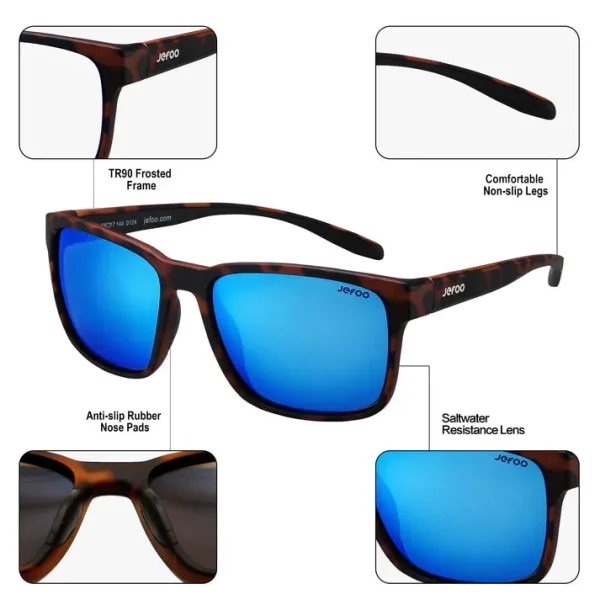 Retro Fishing Sunglasses · Blue Pacific JF139 - Image 4