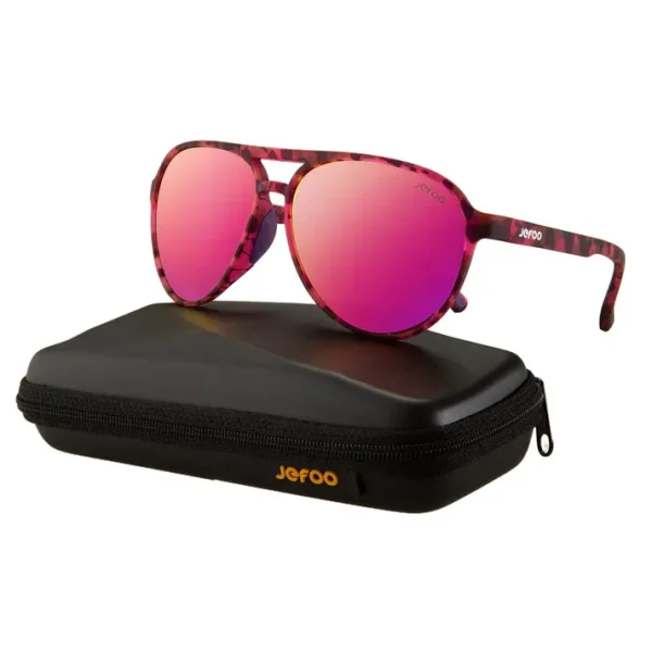 Stylish Aviator Sunglasses · Leopard Purple JF119 - Image 6
