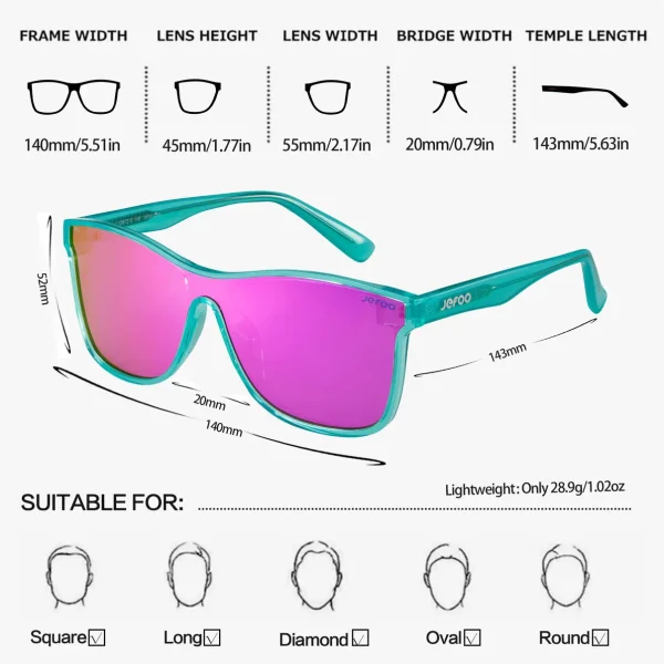 Stylish One-Lens Sunglasses · Languedoc Fuchsia JF189 - Image 5