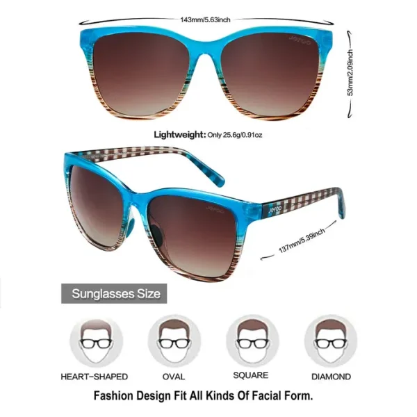 Tinted Cat Eye Sunglasses · Aquamarine Blue JF169 - Image 4