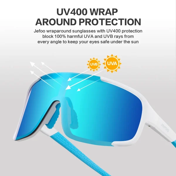 Wrap Around Baseball Sunglasses · Cloud Altas JF259 - Image 4