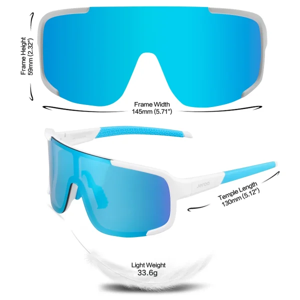 Wrap Around Baseball Sunglasses · Cloud Altas JF259 - Image 5