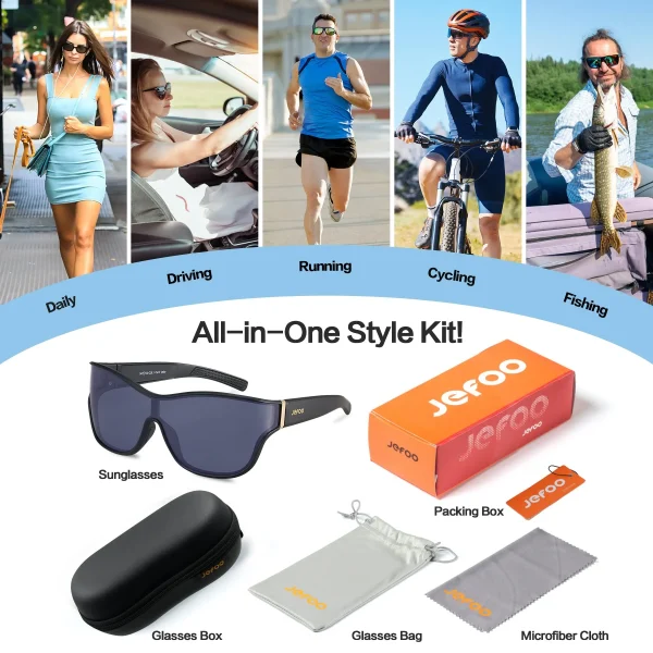 Retro One-Lens Polarized Sunglasses · Lava JF269 - Image 6