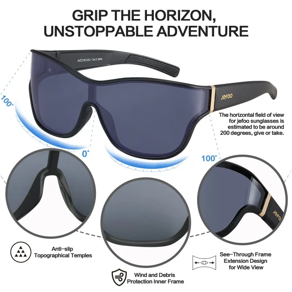 Retro One-Lens Polarized Sunglasses · Lava JF269 - Image 4