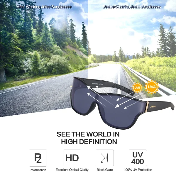 Retro One-Lens Polarized Sunglasses · Lava JF269 - Image 5