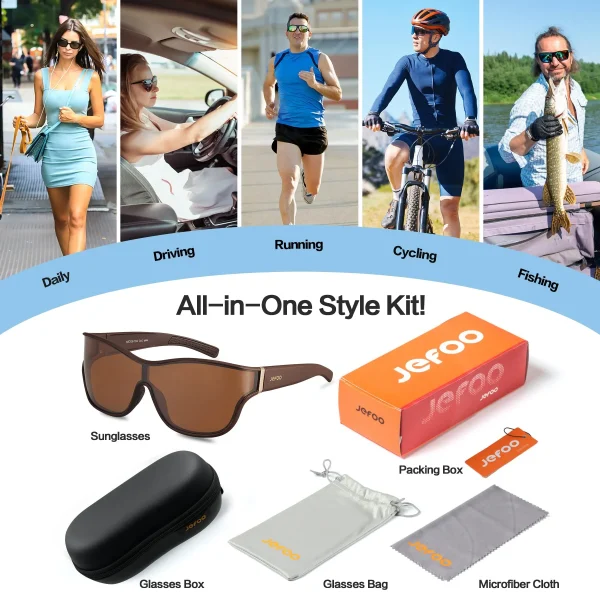 Trendy Y2K One-Lens Sunglasses · Chocolate JF269 - Image 6