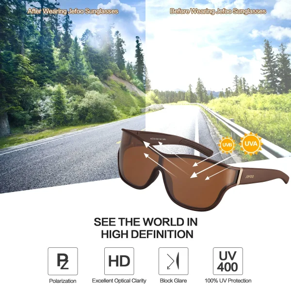 Trendy Y2K One-Lens Sunglasses · Chocolate JF269 - Image 5