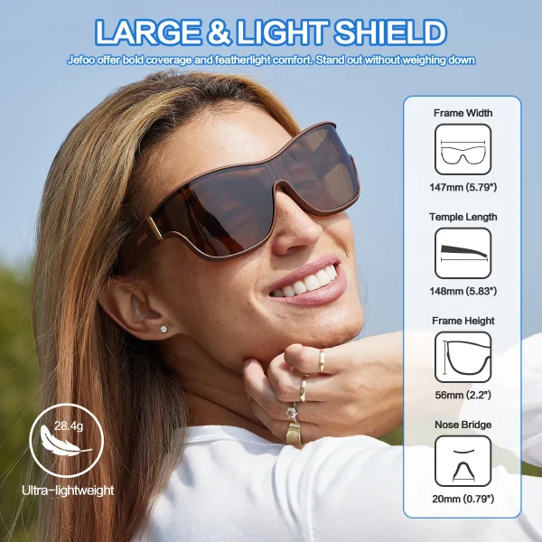 Trendy Y2K One-Lens Sunglasses · Chocolate JF269 - Image 3