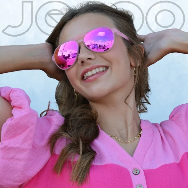 Cute Aviator Sunglasses · Barbie Pink JF119 - Image 2