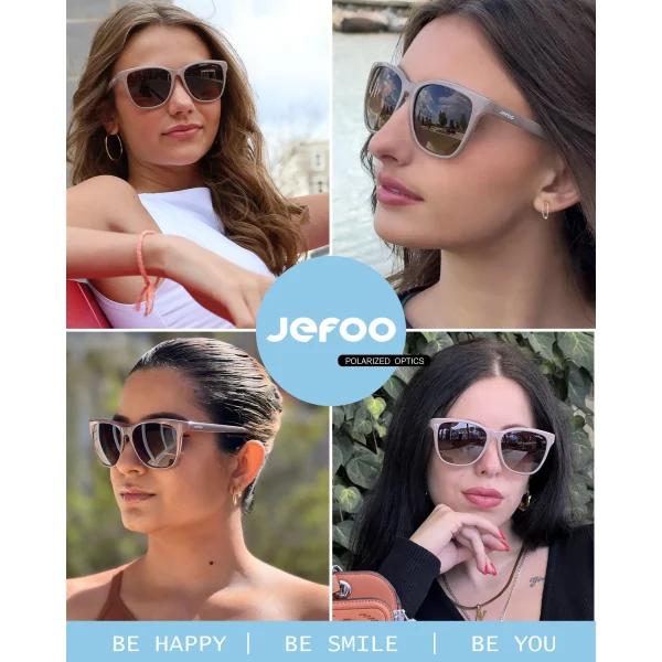 Trendy Cat Eye Sunglasses · Apricot Gray JF169 - Image 7