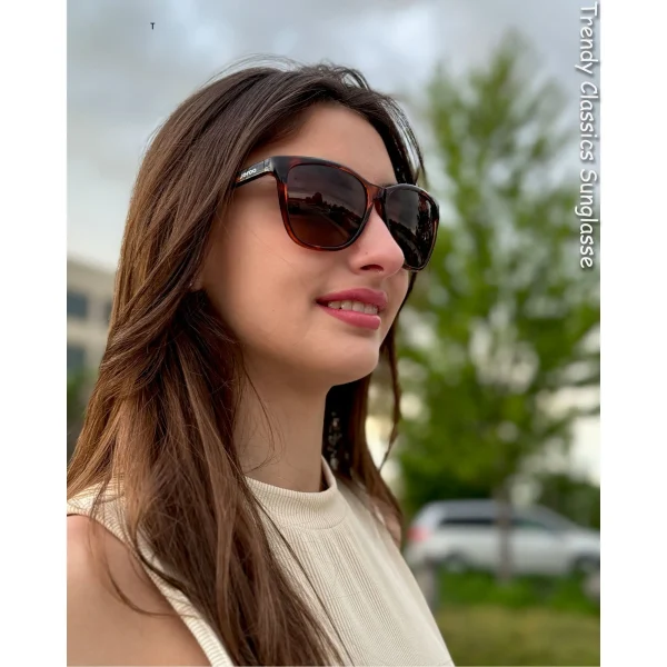 Sports Cat Eye Sunglasses · Tortoise JF169 - Image 8