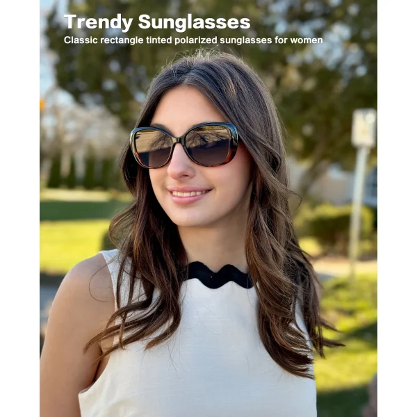 Classic Square Sunglasses · Black Coffee JF179 - Image 6