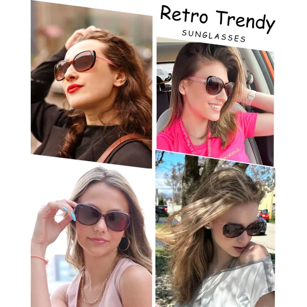 Women Square Sunglasses · Sunset Pink JF179 - Image 6