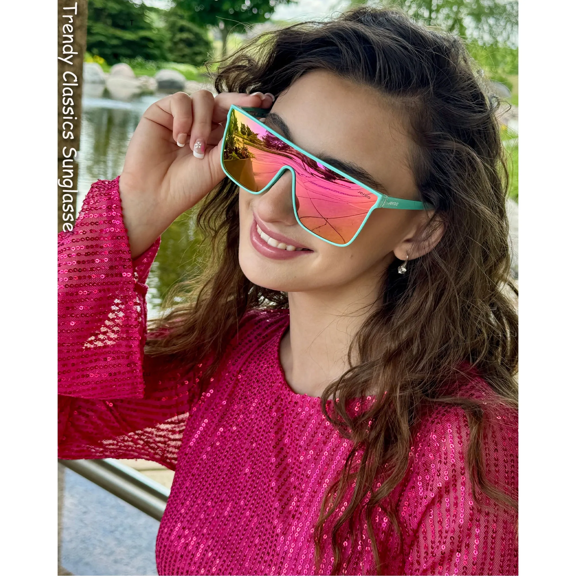 Trendy Flat Top Sunglasses · Darling Buds JF159 - Image 7