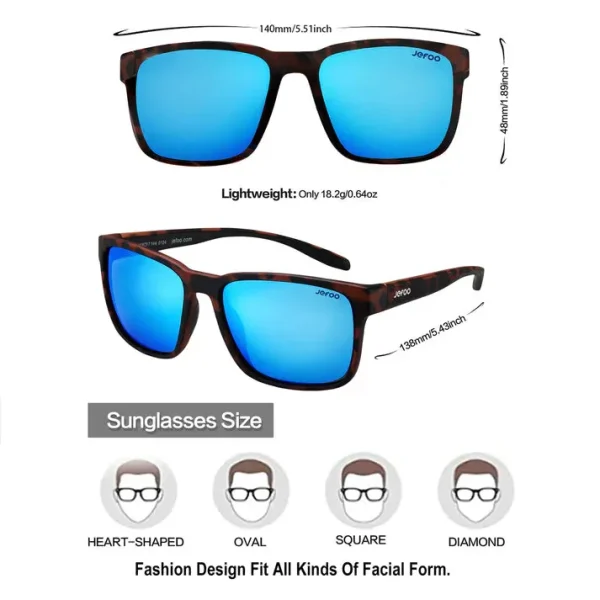 Retro Fishing Sunglasses · Blue Pacific JF139 - Image 3