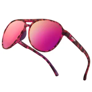 Stylish Aviator Sunglasses · Leopard Purple JF119